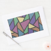 Mozaïekpatroon van gestreepte regenboogkleuren rechthoekige sticker (Envelop)