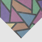 Mozaïekpatroon van gestreepte regenboogkleuren tissuepapier (Detail)