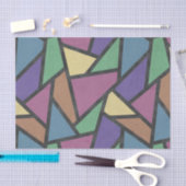 Mozaïekpatroon van gestreepte regenboogkleuren tissuepapier (Craft)