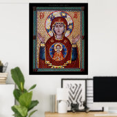 Mozaïekpictogram theotokos "van het teken" poster (Thuiskantoor)