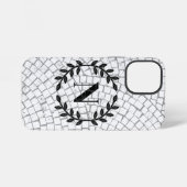 Mozaïekprint Monogram iPhone Hoesje (Achterkant horizontaal)