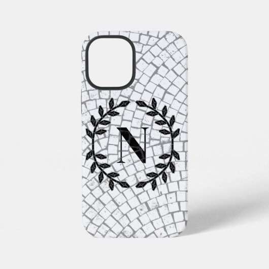 Mozaïekprint Monogram iPhone Hoesje (Achterkant)