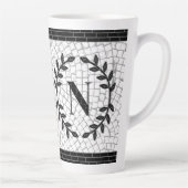 Mozaïekprint Monogram Latte Mok (Rechts)