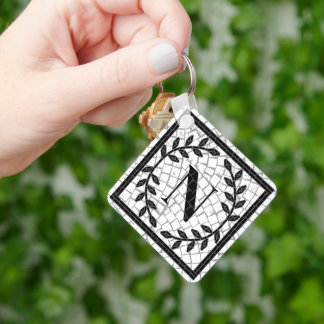 Mozaïekprint Monogram Sleutelhanger