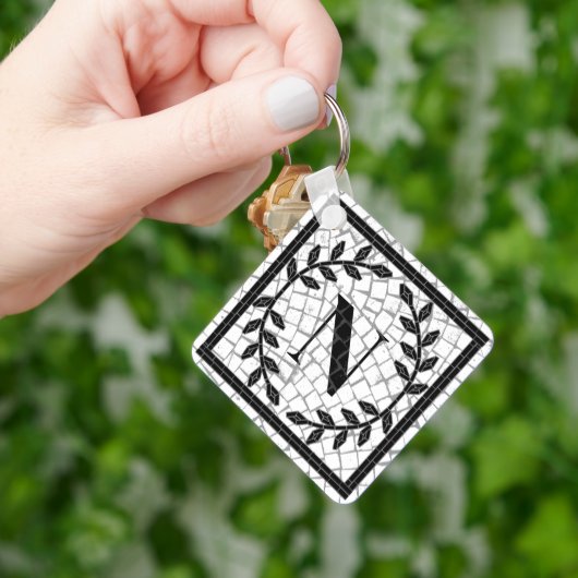 Mozaïekprint Monogram Sleutelhanger (Hand)