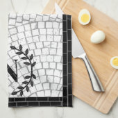 Mozaïekprint Monogram Theedoek (Quarter Fold)