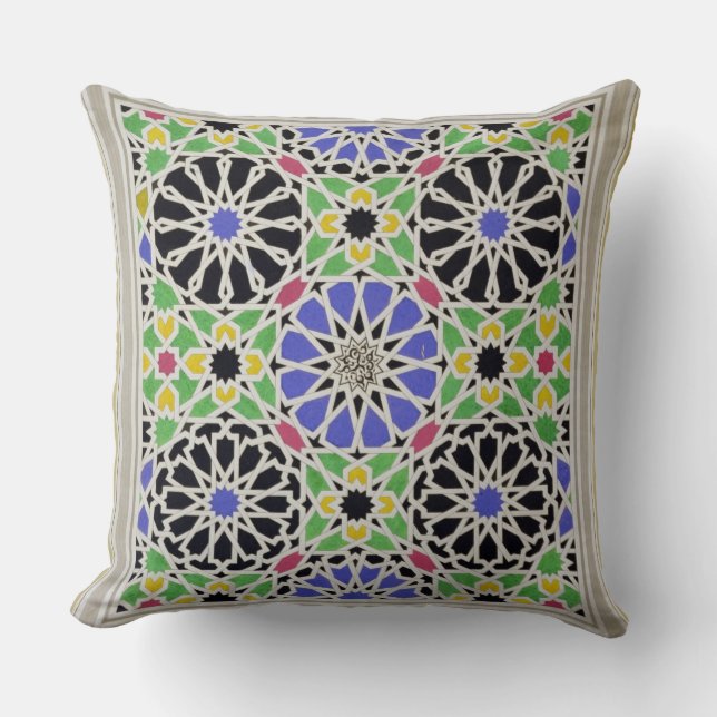 Mozaïekschilderij in de kleedkamer van de sultan kussen (Voorkant)