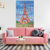 Mozaïekschilderij van olifantendoek canvas afdruk (Insitu (Woonkamer))