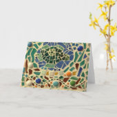 Mozaïekschildpad Kaart (Gele Bloem)