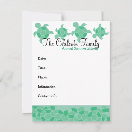 Mozaïekschildpadden Kaart (Voorkant)