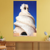 Mozaïekschoorsteen Canvas Afdruk (Insitu (Woonkamer))