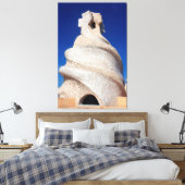 Mozaïekschoorsteen Canvas Afdruk (Insitu (Slaapkamer))