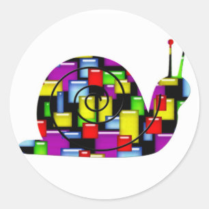 mozaïekslak ronde sticker