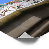 Mozaïeksporen in Gaudi's Park Guell Poster (Hoek)