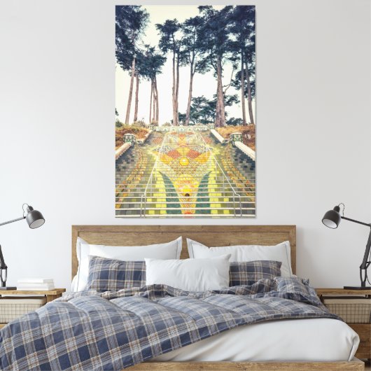 mozaïekstairs canvas afdruk (Insitu (Slaapkamer))