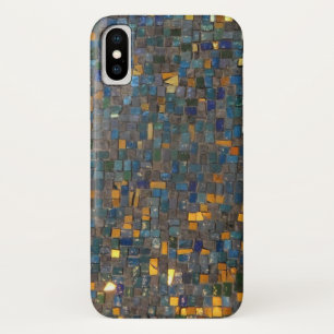 Mozaïekstenen in Blue en Gold iPhone / iPad case