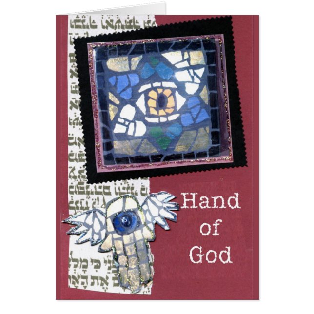 Mozaïekster van David en Hand van God (Voorkant)