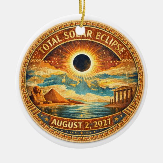 Mozaïekstijl 2027 Eclips Keramisch Ornament (Voorkant)