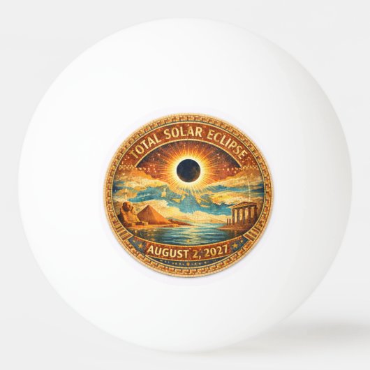 Mozaïekstijl 2027 Eclipse Pingpongbal (Voorkant)