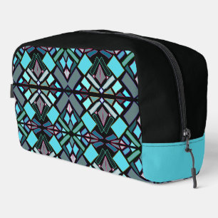 Mozaïekstijl Turquoise en Zwart Toilettasje
