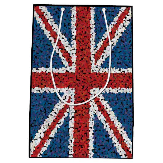 Mozaïekstijl Uniefoto vlag Medium Cadeauzakje (Achterkant)