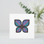 mozaïekstralingsvlinder feestdagenkaart (Staand voorkant)