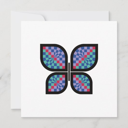 mozaïekstralingsvlinder feestdagenkaart (Voorkant)