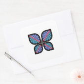 mozaïekstralingsvlinder vierkante sticker (Envelop)