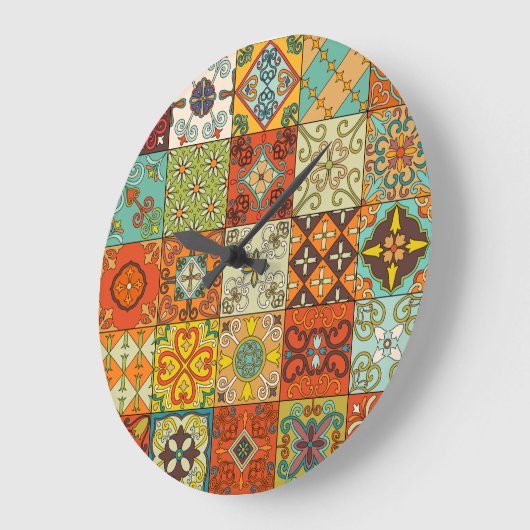  mozaïektalavera ornament grote klok (Hoek)