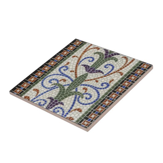Mozaïektegel c1890 -  ontwerp tegeltje (Zijkant)