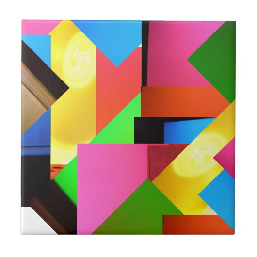 Mozaïektegel met meerdere kleuren tegeltje (Voorkant)