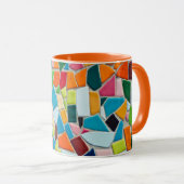 mozaïektegels koffiekop mok (Voorkant rechts)