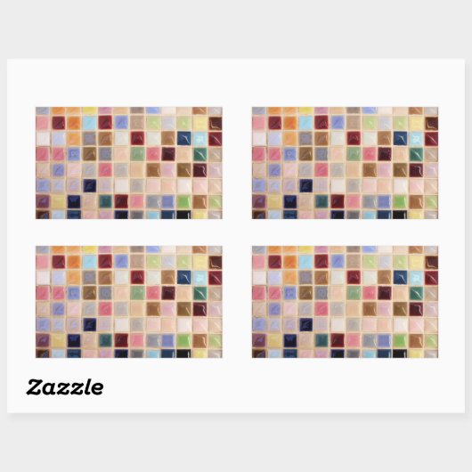  mozaïektegels rechthoekige sticker (Vel)