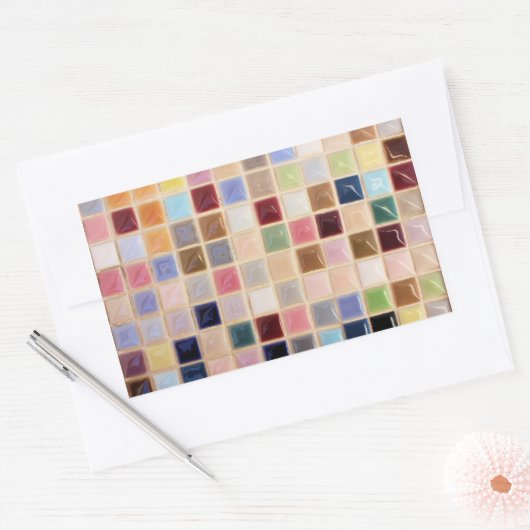  mozaïektegels rechthoekige sticker (Envelop)