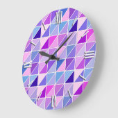 MozaïekTegels - roze, aqua, blauw en violet Grote Klok (Hoek)