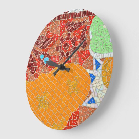 mozaïektegels scheuren stukken grote klok (Hoek)