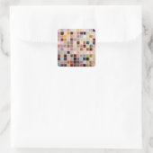  mozaïektegels vierkante sticker (Tas)