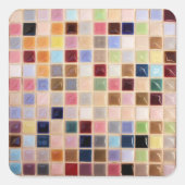  mozaïektegels vierkante sticker (Voorkant)