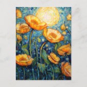 Mozaïekveld van gele papavers briefkaart (Voorkant)