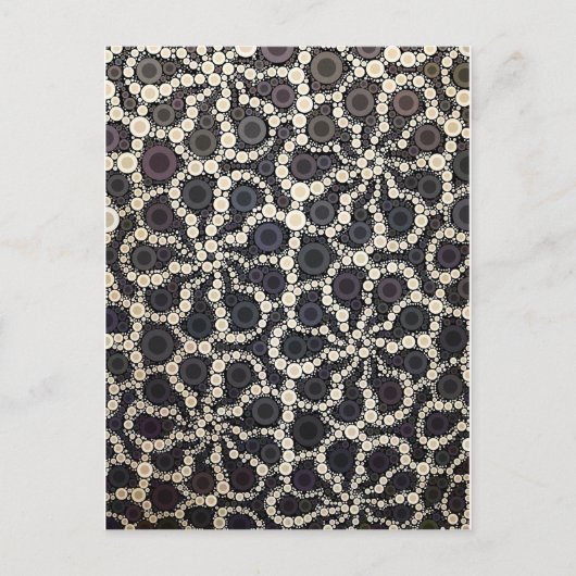 Mozaïekventilator zwarte bruine Tan Briefkaart (Voorkant)