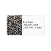 Mozaïekventilator zwarte bruine Tan Etiket (Voorkant)