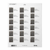 Mozaïekventilator zwarte bruine Tan Etiket (Full Sheet)