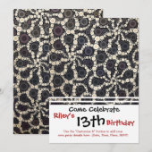 Mozaïekventilator zwarte bruine Tan Kaart (Voorkant / Achterkant)