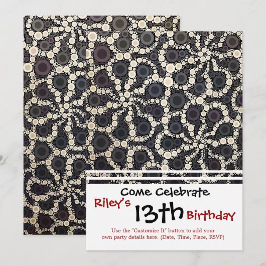 Mozaïekventilator zwarte bruine Tan Kaart (Voorkant / Achterkant)