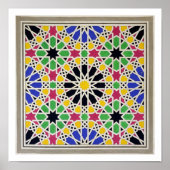 Mozaïekversiering in het zuiden van de rechtbank poster (Voorkant)