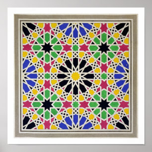 Mozaïekversiering in het zuiden van de rechtbank poster