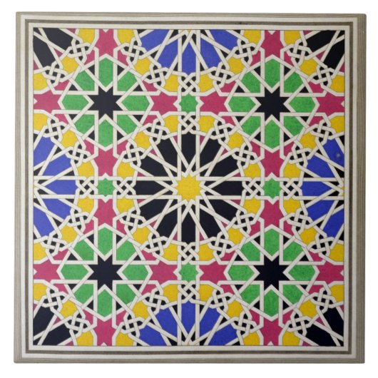 Mozaïekversiering in het zuiden van de rechtbank tegeltje (Voorkant)