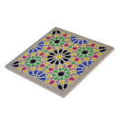 Mozaïekversiering in het zuiden van de rechtbank tegeltje (Zijkant)