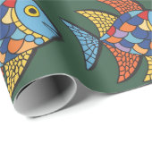 mozaïekvis, Heldere kleuren, aquarium Cadeaupapier (Rol Hoek)