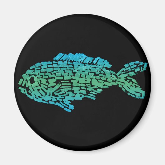Mozaïekvis Magnet (Voorkant)